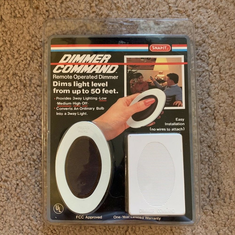 Dimmer Command Remote Operated Dims Light Level Vintage New NOS 1985 Taiwan 80s